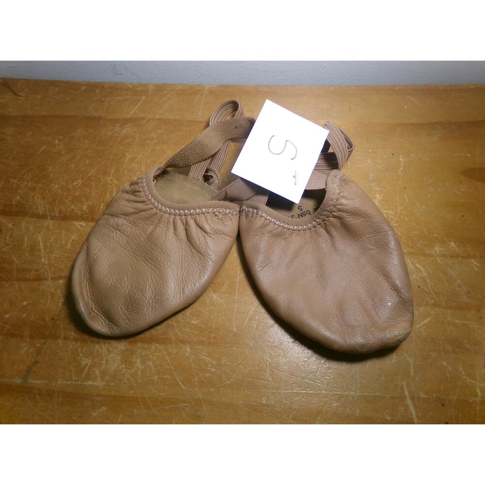 Dance Contemporary Shoes Capezio Adult Small Dark Sand Turners Leather Elastic